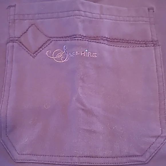 SAPPHIRE Navy Blue Scrub Set, Top XL And Pants Large Petite - Picture 12 of 16